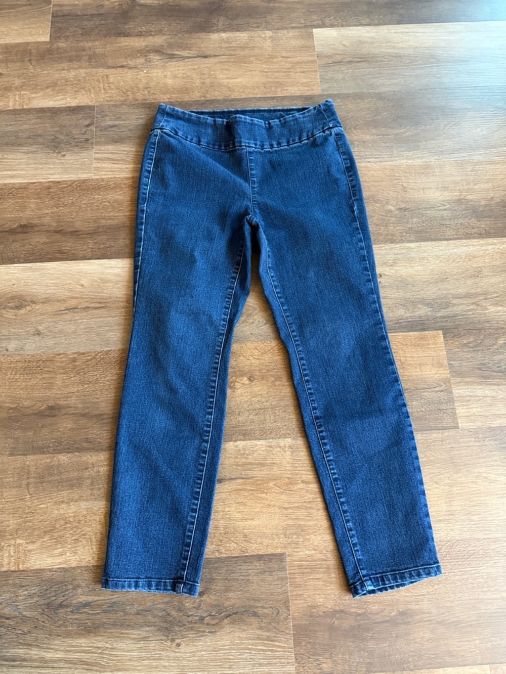 Charter Club Dark Blue Straight-Leg Stretch Jeans